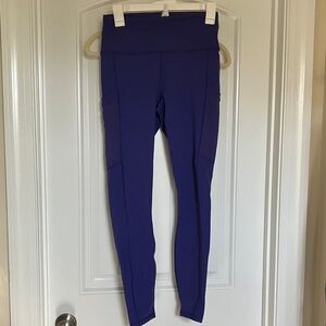 Fabletics Deep Indigo Blue-Purple On The Go High-Waisted Leggings NWT